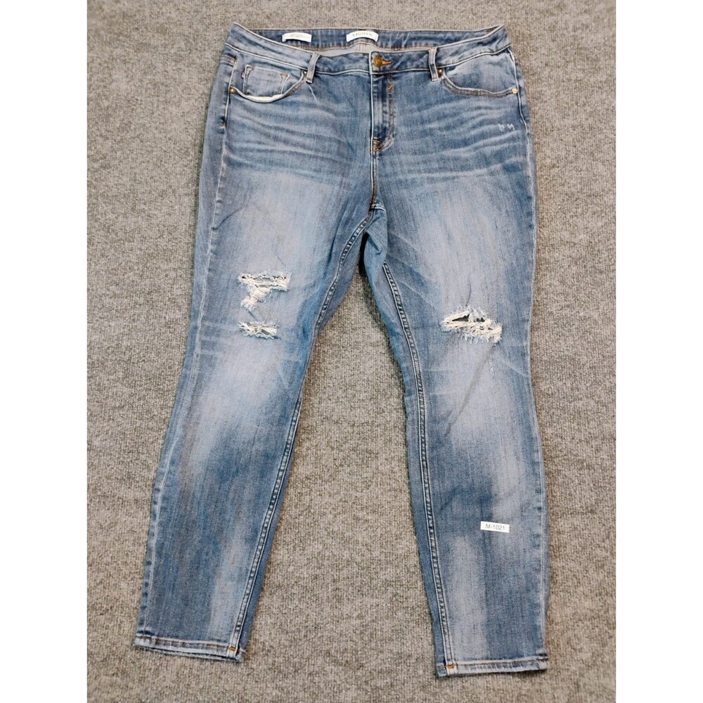 Vigoss Jagger Skinny Jeans Womens Size 18 Distressed Stretch Denim